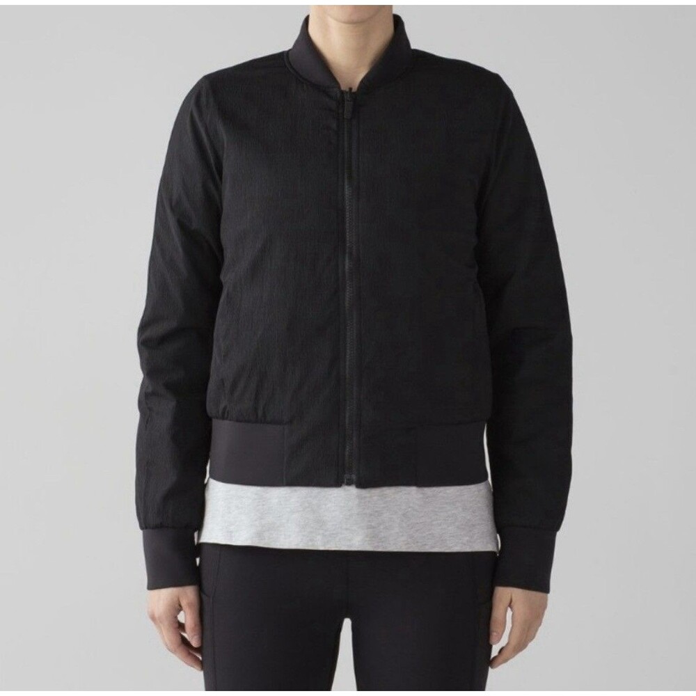 Lululemon Women’s Non Stop Bomber Reversible Jacket Black Size 8